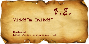 Vidám Enikő névjegykártya
