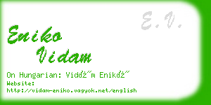 eniko vidam business card